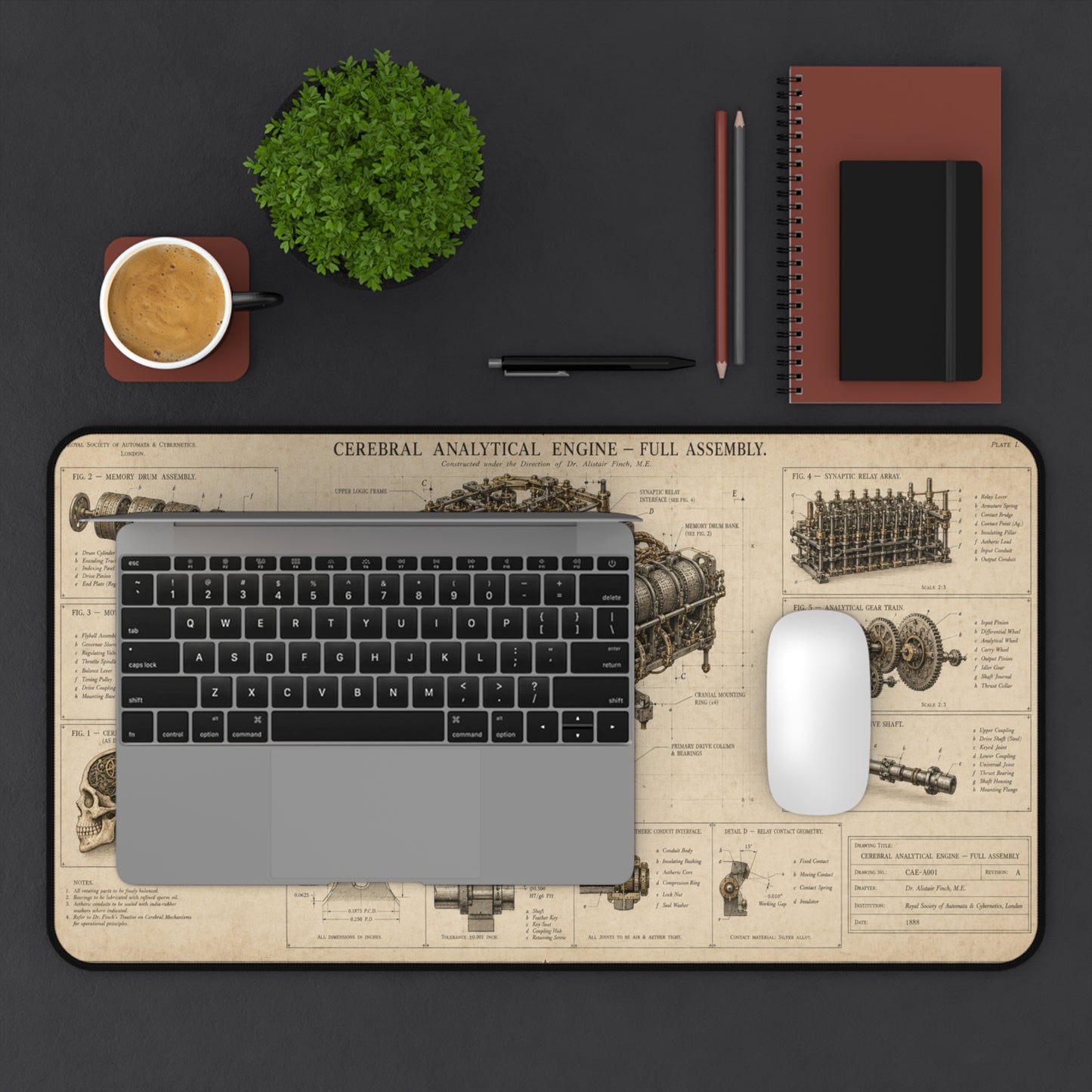Mind — Cerebral Analytical Engine Desk Mat