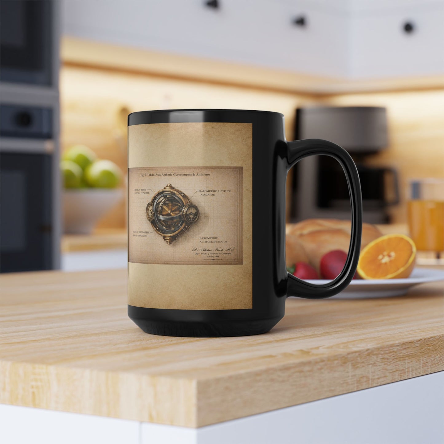 Wings — Aetheric Ornithopter Graft - Black Mug (15oz)