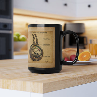 Heart — Biomechanical Circulatory Automaton - Black Mug (15oz)