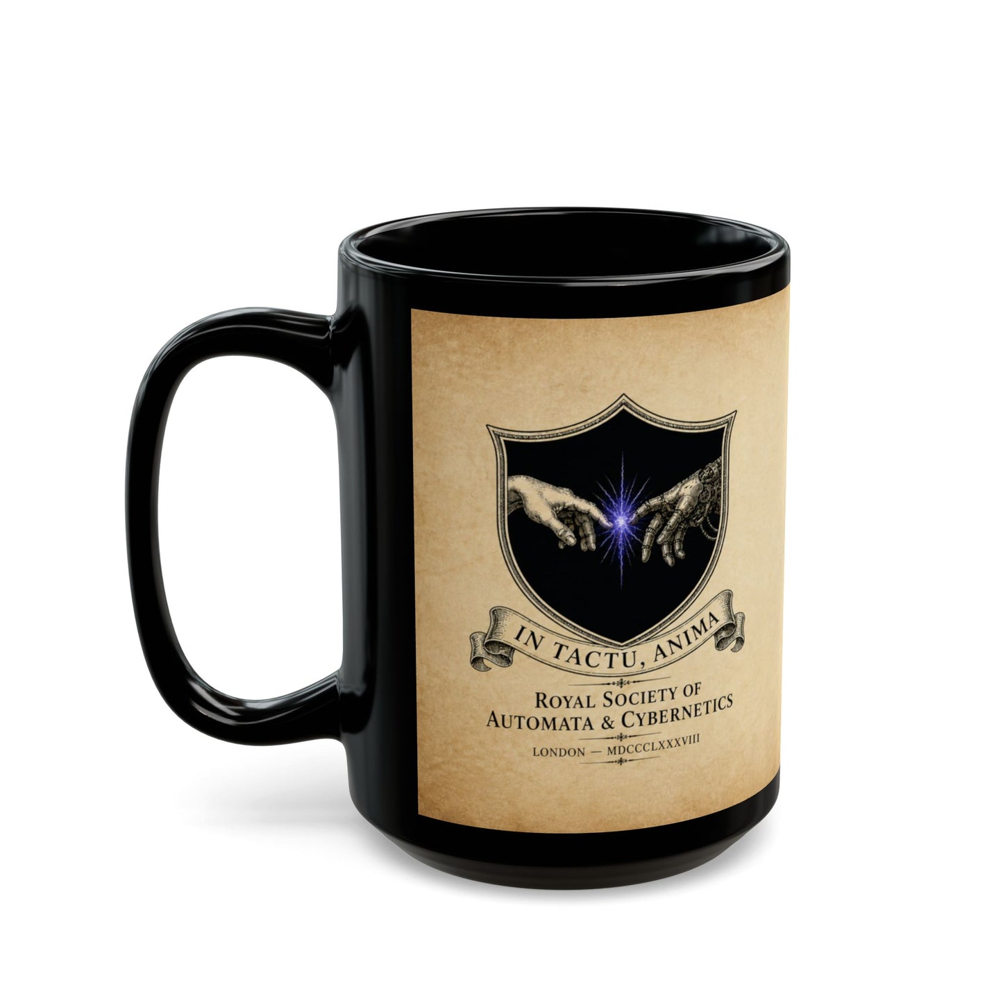 Heart — Biomechanical Circulatory Automaton - Black Mug (15oz)