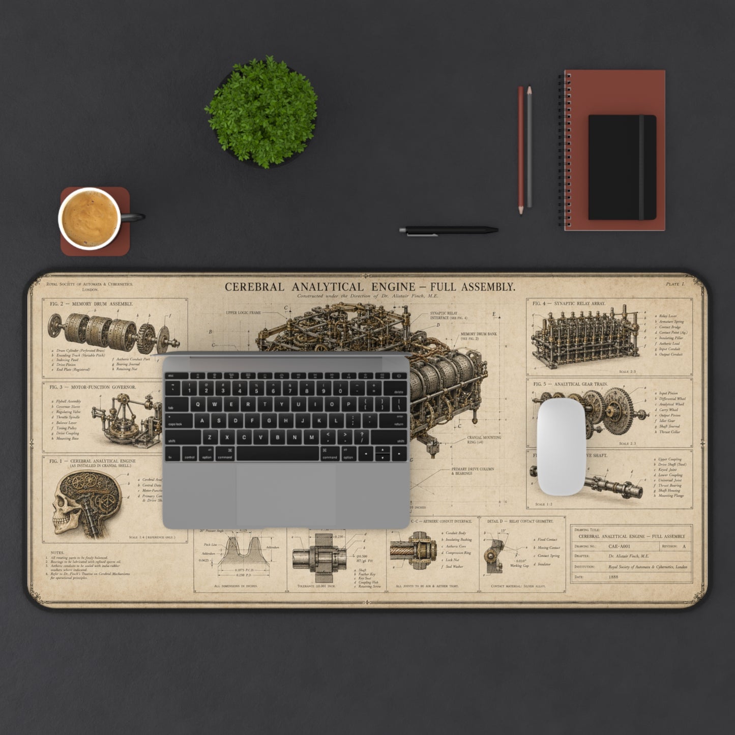 Mind — Cerebral Analytical Engine Desk Mat