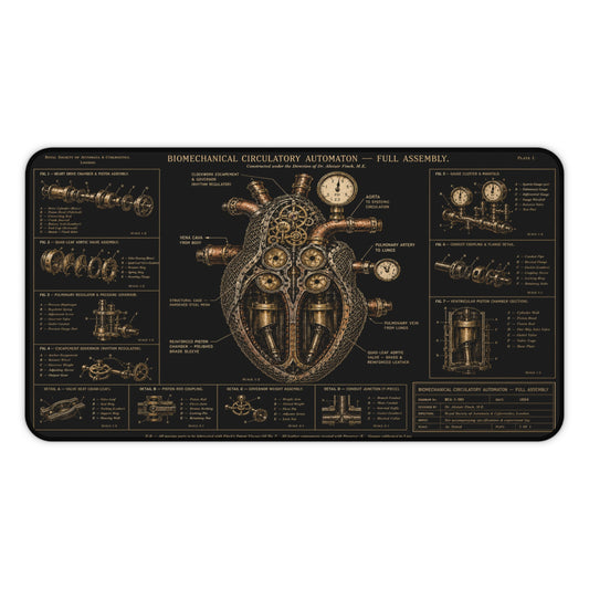 Heart — Biomechanical Circulatory Automaton Desk Mat