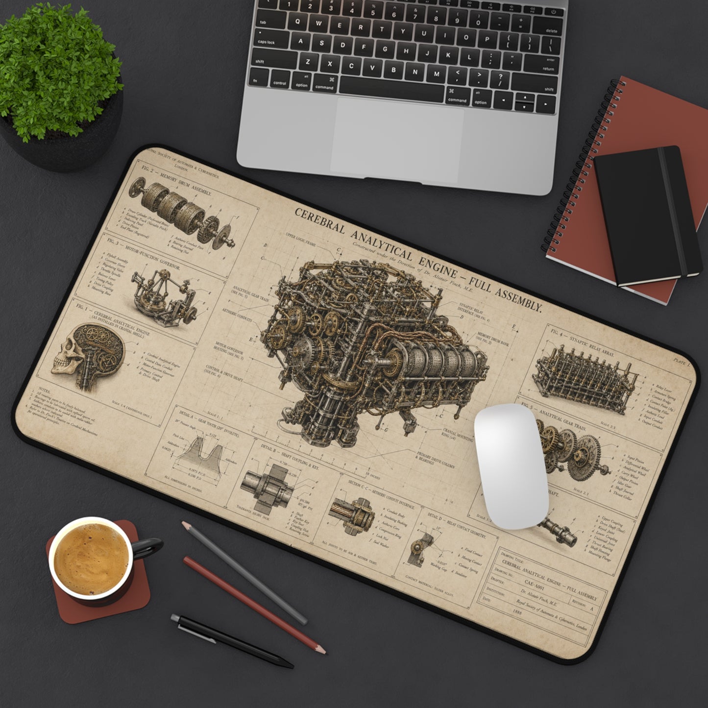 Mind — Cerebral Analytical Engine Desk Mat