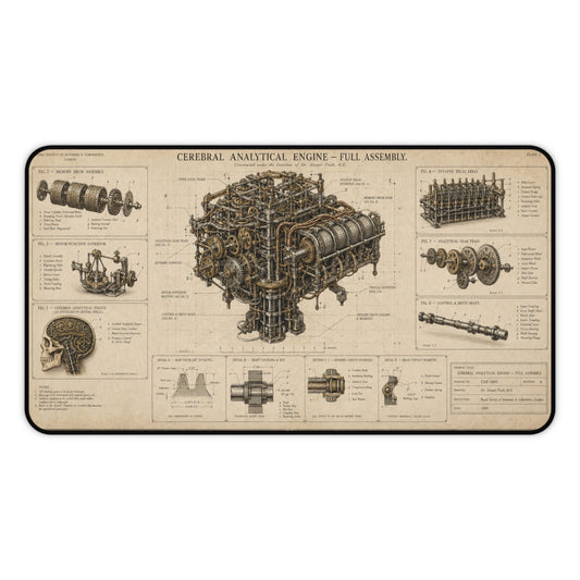 Mind — Cerebral Analytical Engine Desk Mat
